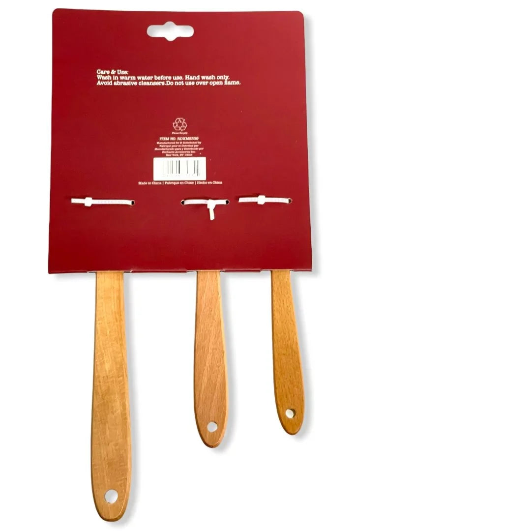 Rae Dunn Silicone Spatula 3 Pc. Spatula Set LL Letter with Hard Wood Handles