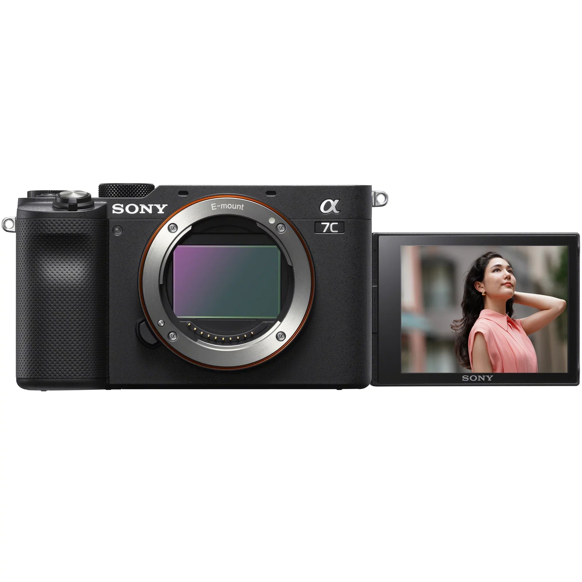 Sony a7C Mirrorless Full Frame Camera Body with Sony FE 50mm F1.8 Full-frame Lens SEL50F18F Black ILCE7C/B Bundle with Deco Gear Photography Backpack Case , Software and Accessories