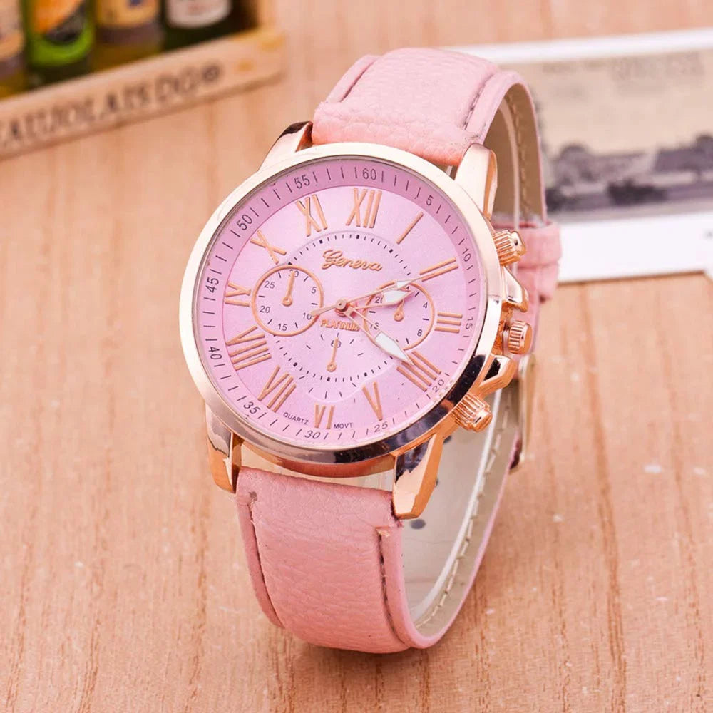 Weicam Wholesale Watches 10 Pack Fashion Ladies Women PU Leather Assorted Wrist Watch Set Roman Numerals Analog Quartz Men Unisex Girls