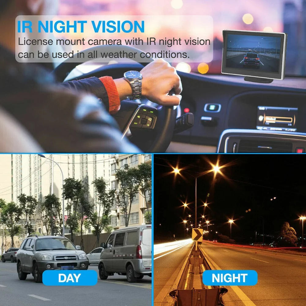MM Electronicles Backup Camera Wireless Car Rear View HD Parking System Night Vision + 5" Monitor