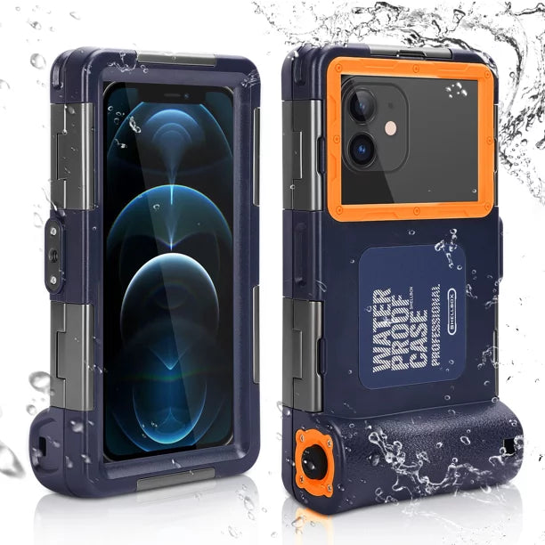 UrbanX Professional [15m/50ft] Swimming Diving Surfing Snorkeling Photo Video Waterproof Protective Case Underwater Housing BLU J2 And all Phones Up to 6.9 Inch LCD with Lanyard