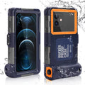 UrbanX Professional [15m/50ft] Swimming Diving Surfing Snorkeling Photo Video Waterproof Protective Case Underwater Housing BLU J2 And all Phones Up to 6.9 Inch LCD with Lanyard