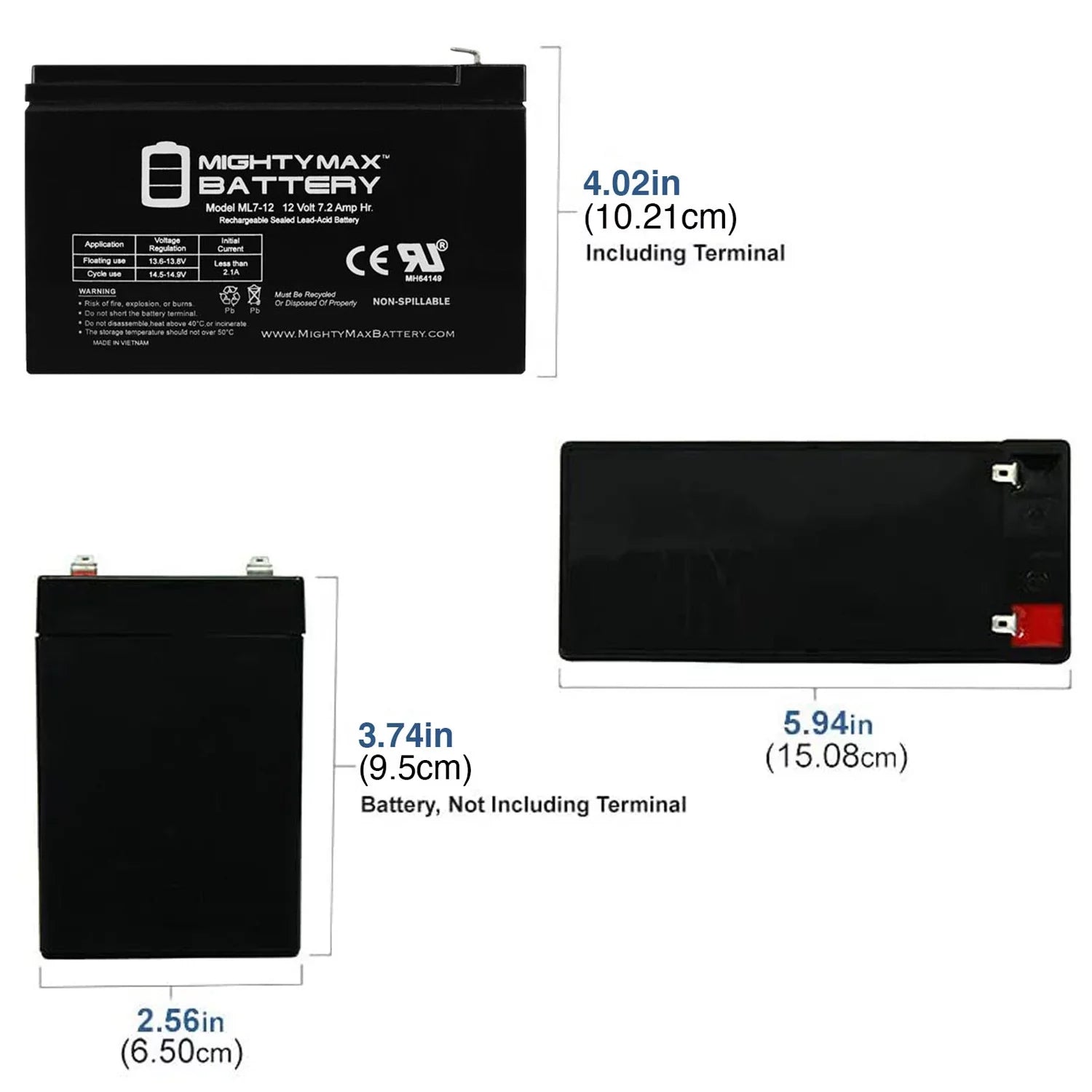 12V 7Ah Battery Replaces Sea-Doo Aqua Ranger Model SD95001 - 6 Pack