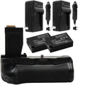 Vivitar PG-T6I Deluxe Power Battery Grip Canon EOS Rebel Cameras Bundle with 2x 1140mAh Battery & Charger Kit