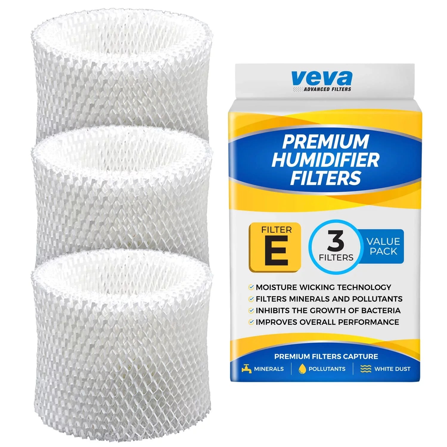VEVA 3 Pack Premium Humidifier Replacement Filters HW Filter E