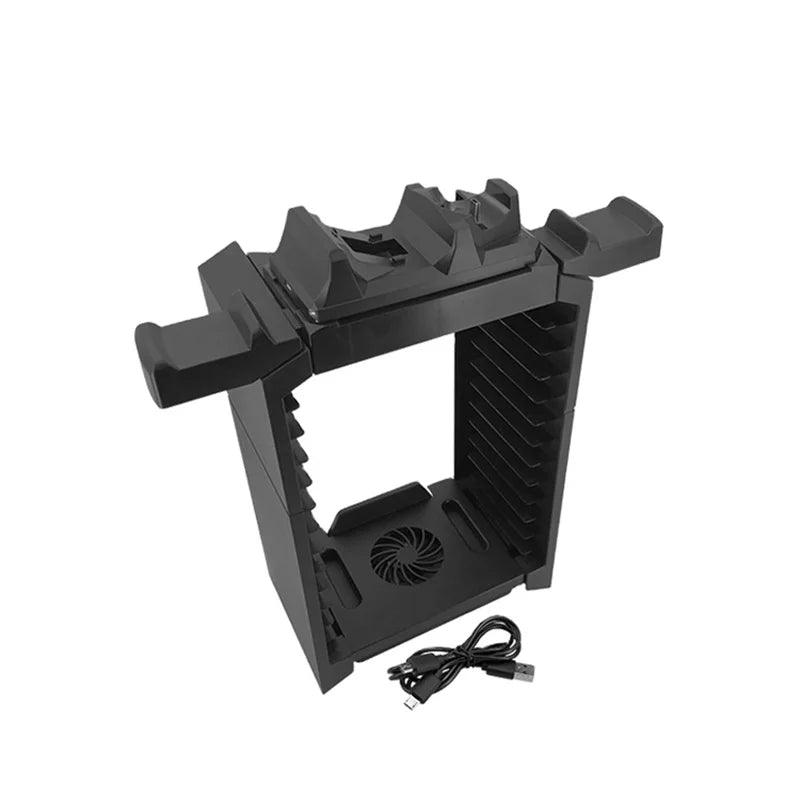 Cooling Fan Charger Vertical Stand Organizer PS4 Controller