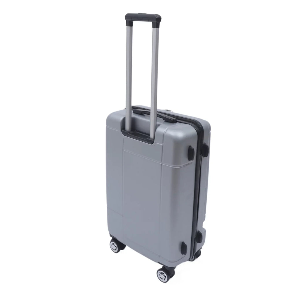 Wuzstar 24" Traveling Luggage PC+ABS Luggage Bags with TSA Lock Resilient Spinner Wheels Hardside Carry On Suitcase , Silver
