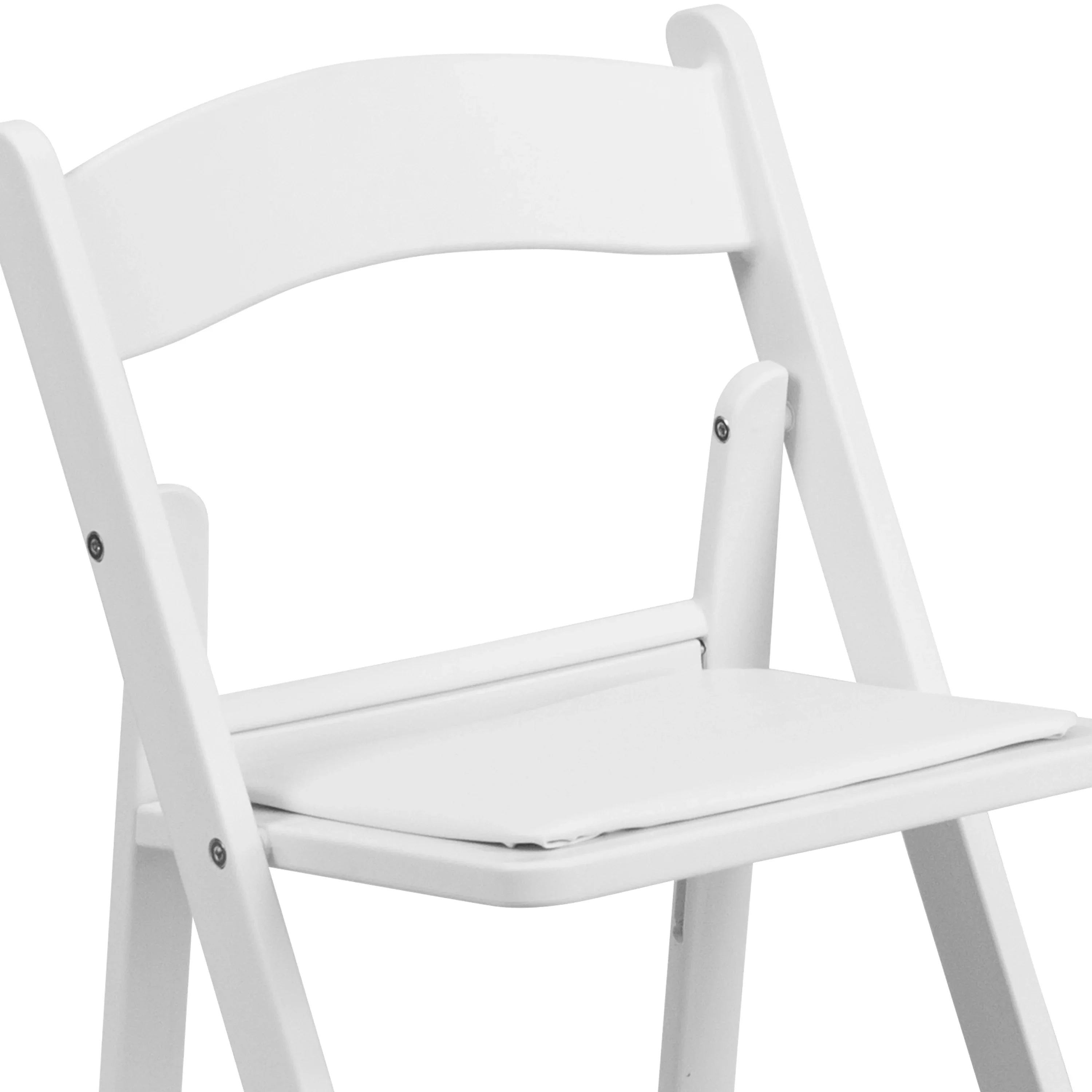 Flash Furniture HERCULES 11 Pack Kids White Resin Folding Chair with White Vinyl Padded Seat