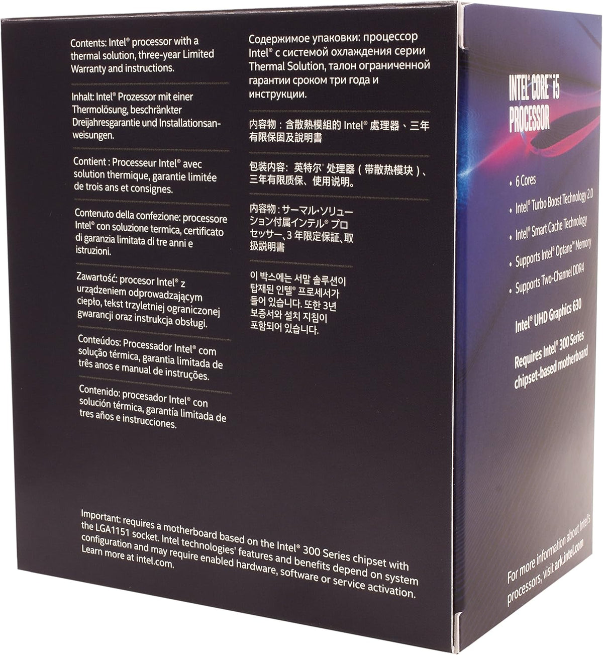 IntelÂ® Coreâ¢ i5-8500 Desktop Processor 6 Core up to 4.1GHz Turbo LGA1151 300 Series 65W