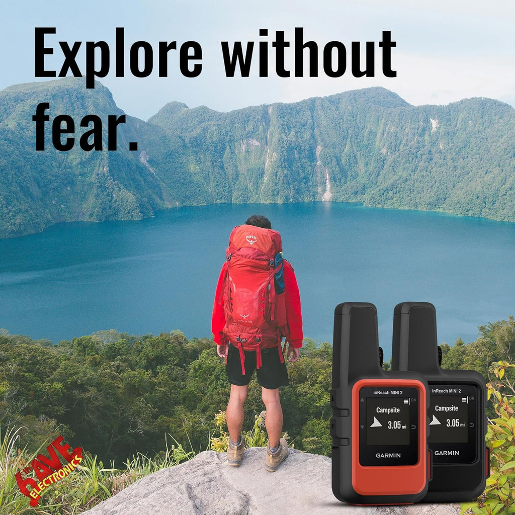 Garmin inReach Mini 2 Satellite Communicator (Flame Red) Bundle