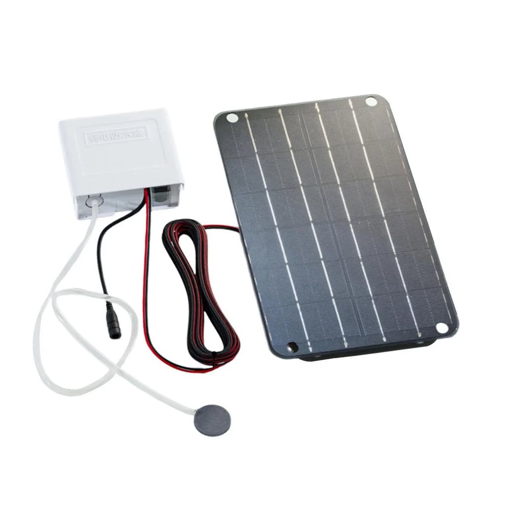 simhoa Solar Air Pump,Aquarium Air Pump Oxygenator Silent Eco Friendly,6V Solar Pond Aerator Solar Powered Pond Pump Hydroponics