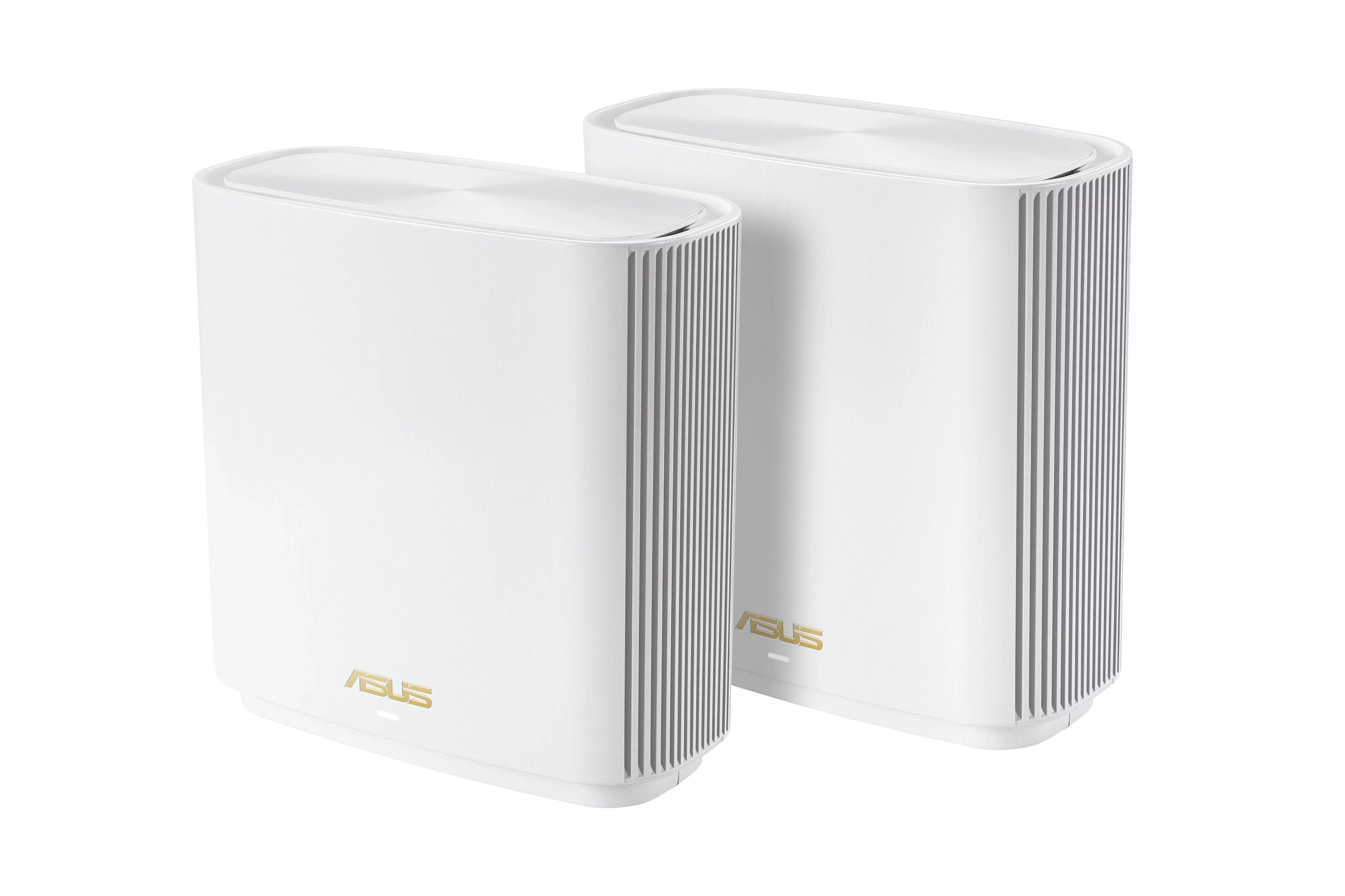 ASUS ZenWiFi AX Whole-Home Tri-band Mesh WiFi 6 System (XT8-WHITE)-2 pack, Protection up to 5,500 sq.ft/6+rooms, 6.6Gbps, 3 SSIDs, life-time free network security and parental controls, 2.5G port