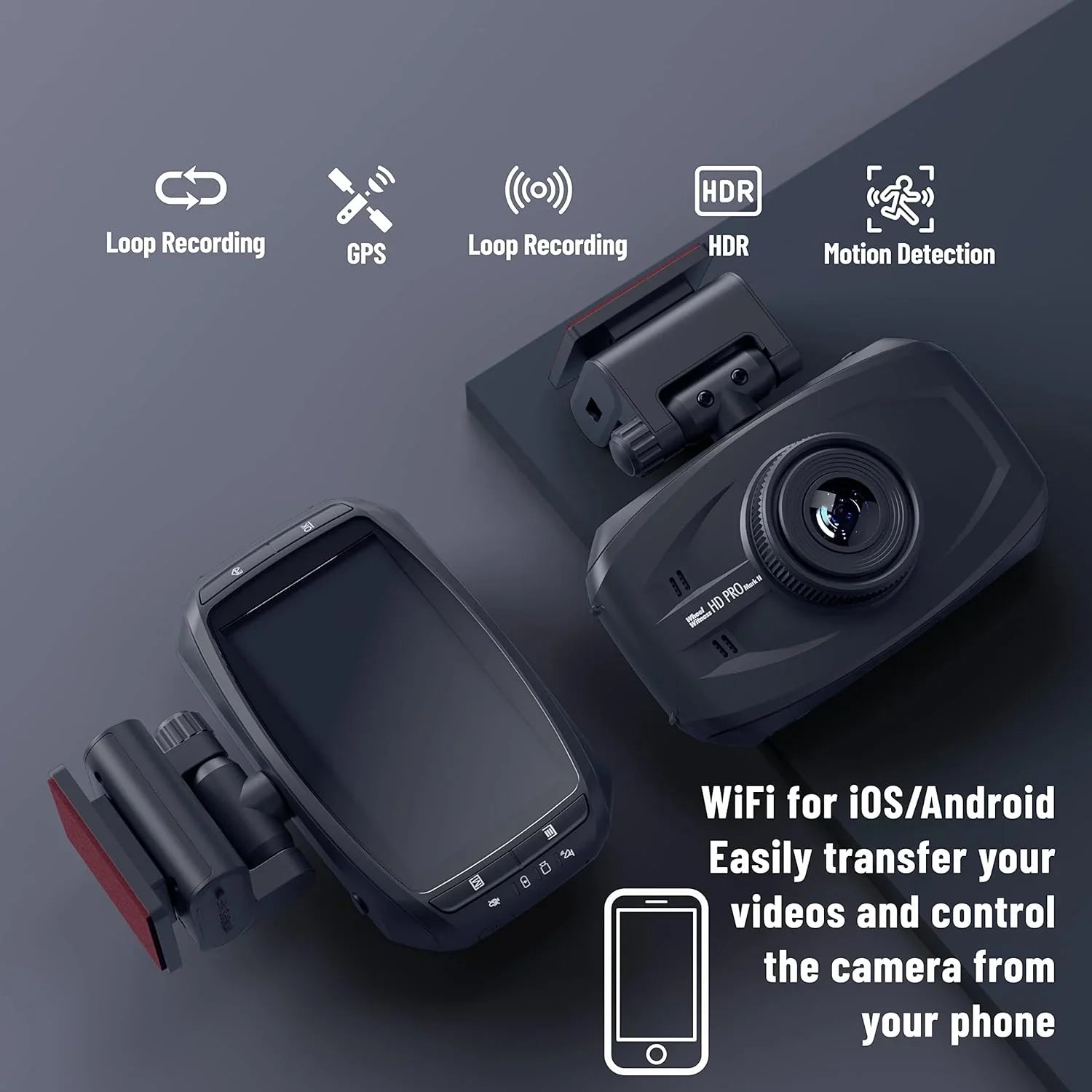 Open Box WheelWitness HD PRO Mark II Sony Starvis Dashboard Camera - BLACK