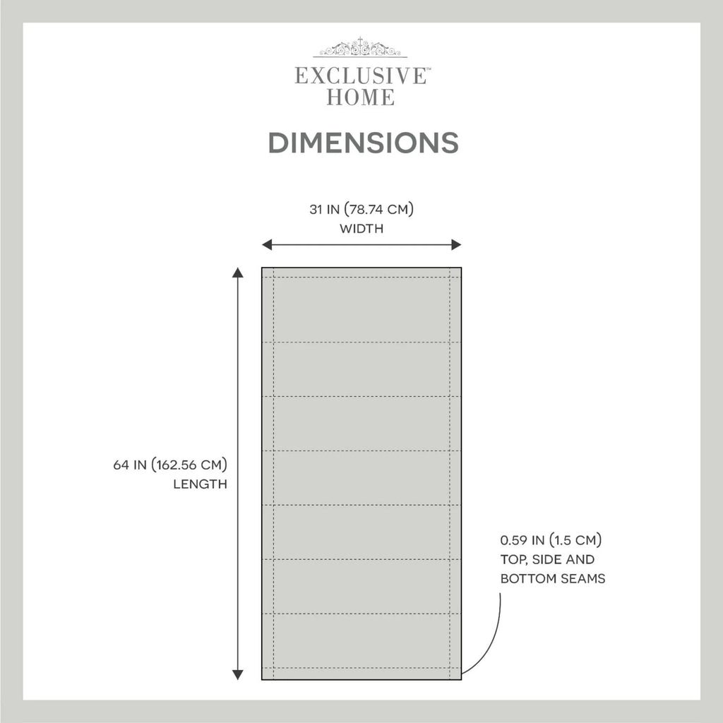 Exclusive Home Esme Total Blackout Roman Shade, 31"x64", White