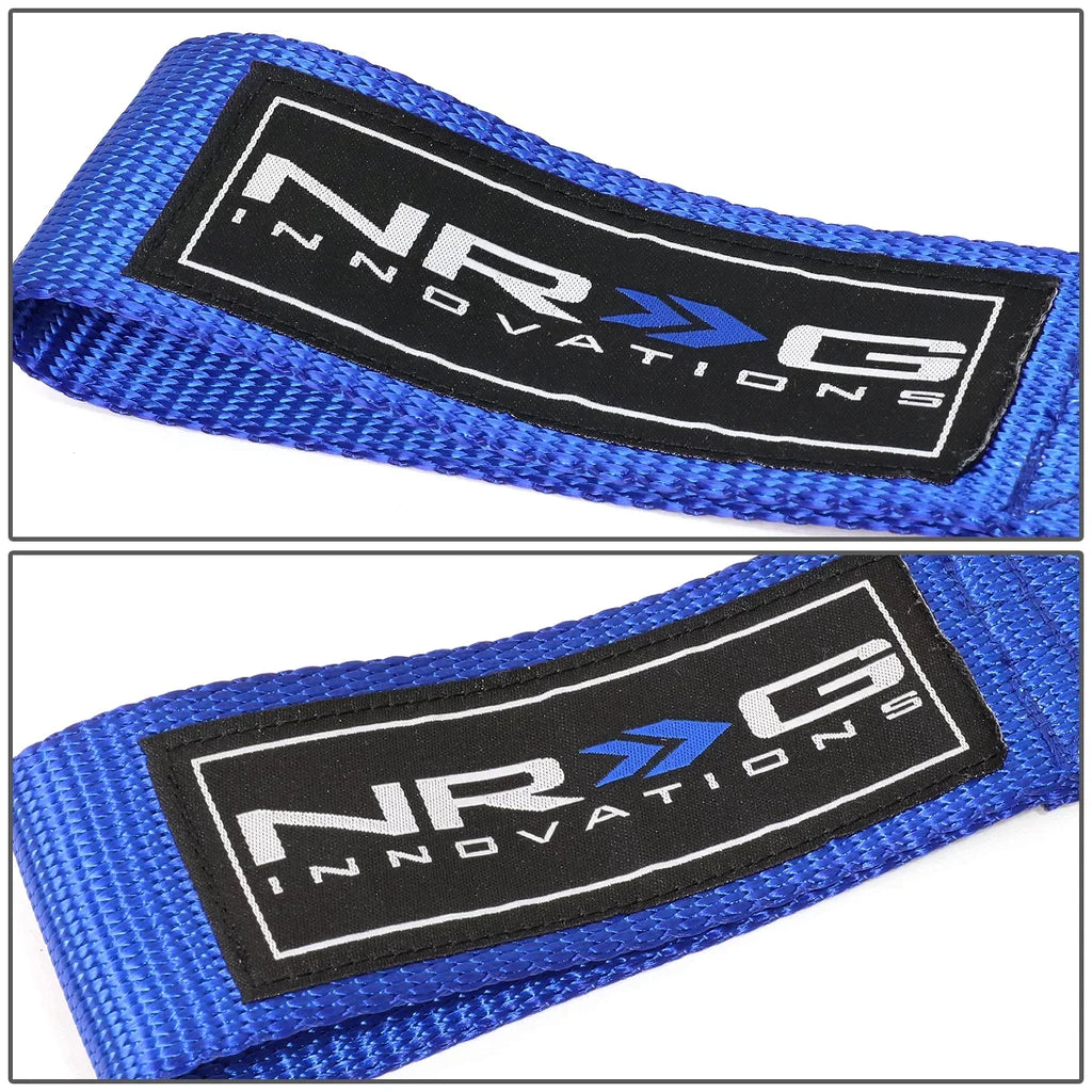 NRG Innovations NRG-TOW-E30BL NRG Innovations TOW-E30BL For 1984 to 1992 BMW E30 318i 318is 325e 325i 325is 325ix 635csi M6 Racing Tow Hook Strap Belt 85 86 87 88 89 90 91 92 93
