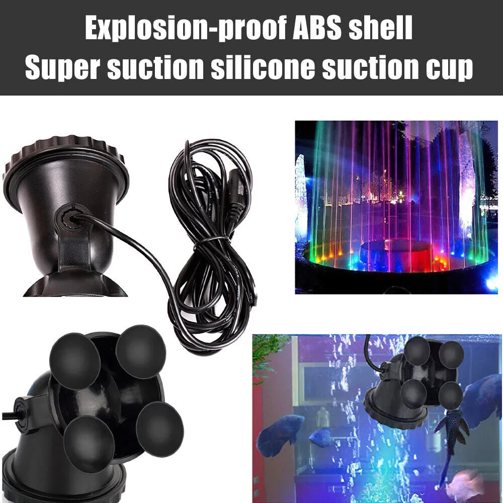 LED Pond Light, Submersible LED Lights RGB Underwater Lights Color Changing Spotlight Outdoor Remote Control IP68 Waterproof Fish Tank Lights Fountain Lights Aquarium Tank Pool