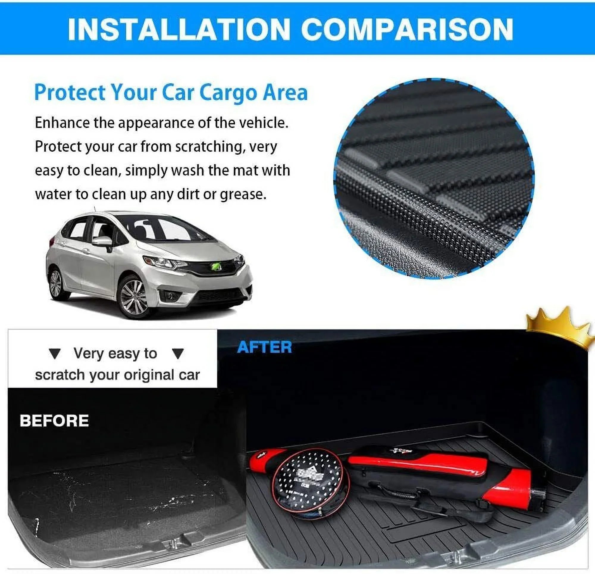 Trunk Liner TPO Cargo Mats 2014-2018 Subaru Forester Reliable Protection