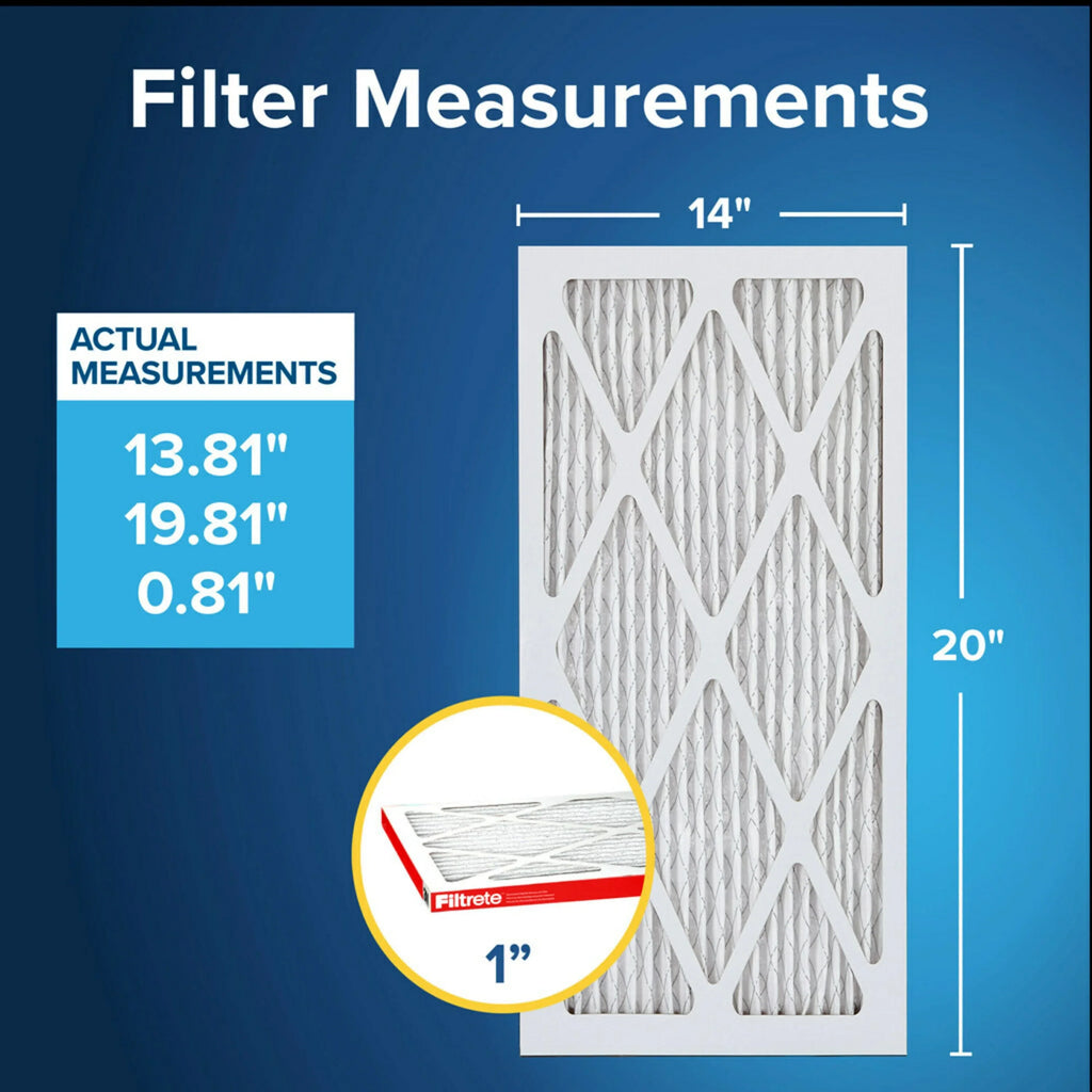 Filtrete 14x20x1 Air Filter, MPR 1000 MERV 11, Allergen Defense, 2 Filters