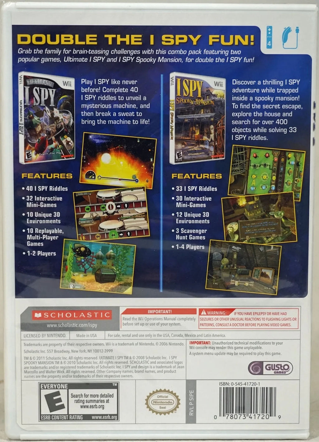 I Spy Bundle For Wii ~ Two Games in One (Ultimate I Spy + I Spy Spooky Mansion)