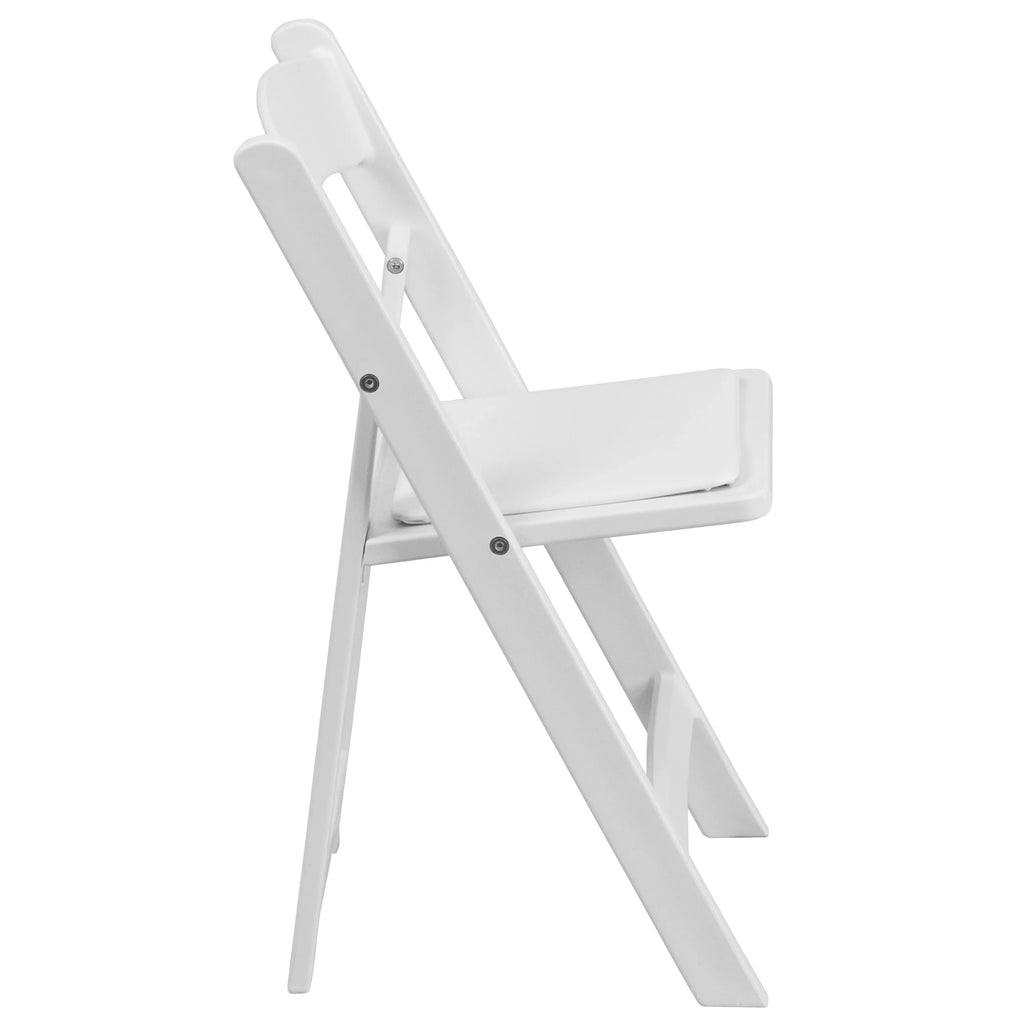 Flash Furniture HERCULES 11 Pack Kids White Resin Folding Chair with White Vinyl Padded Seat