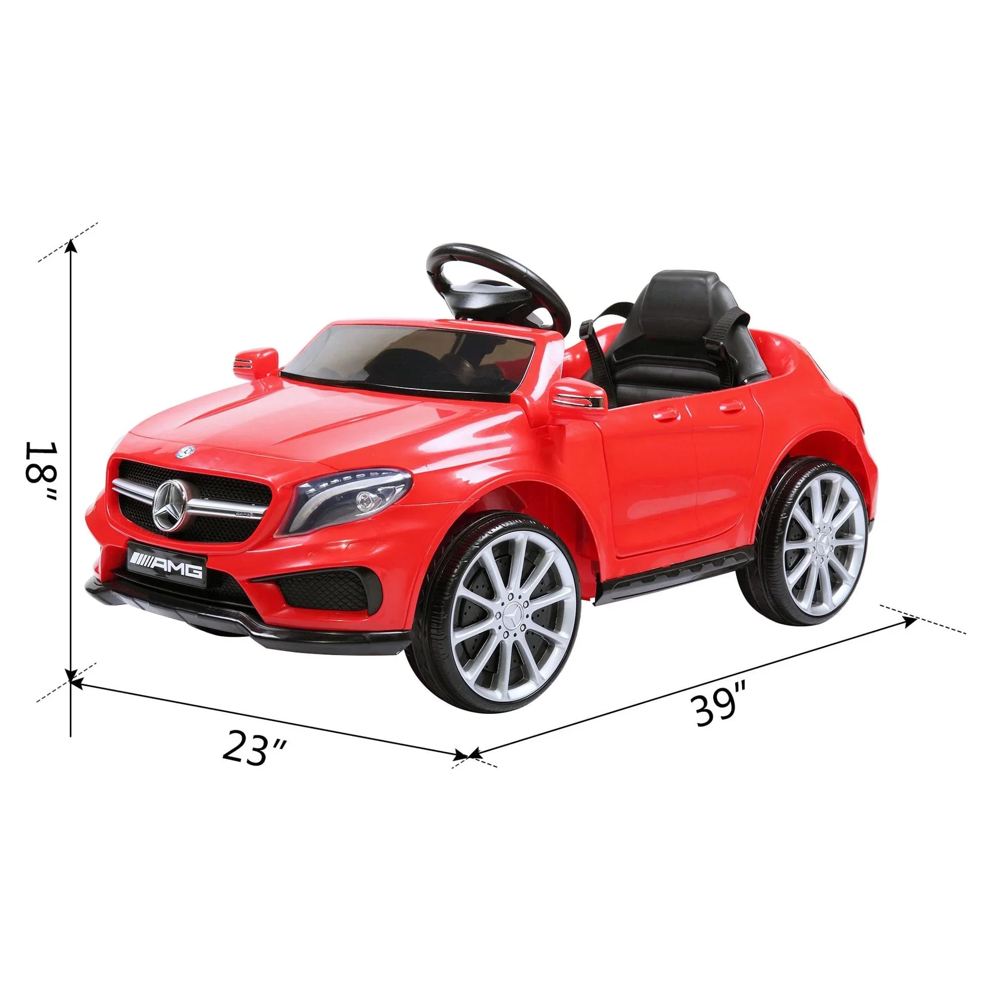 TOBBI 6V Licensed Mercedes Benz Kids Ride on Car W/ Remote Control Lights Music Age 3-6 Child, Red