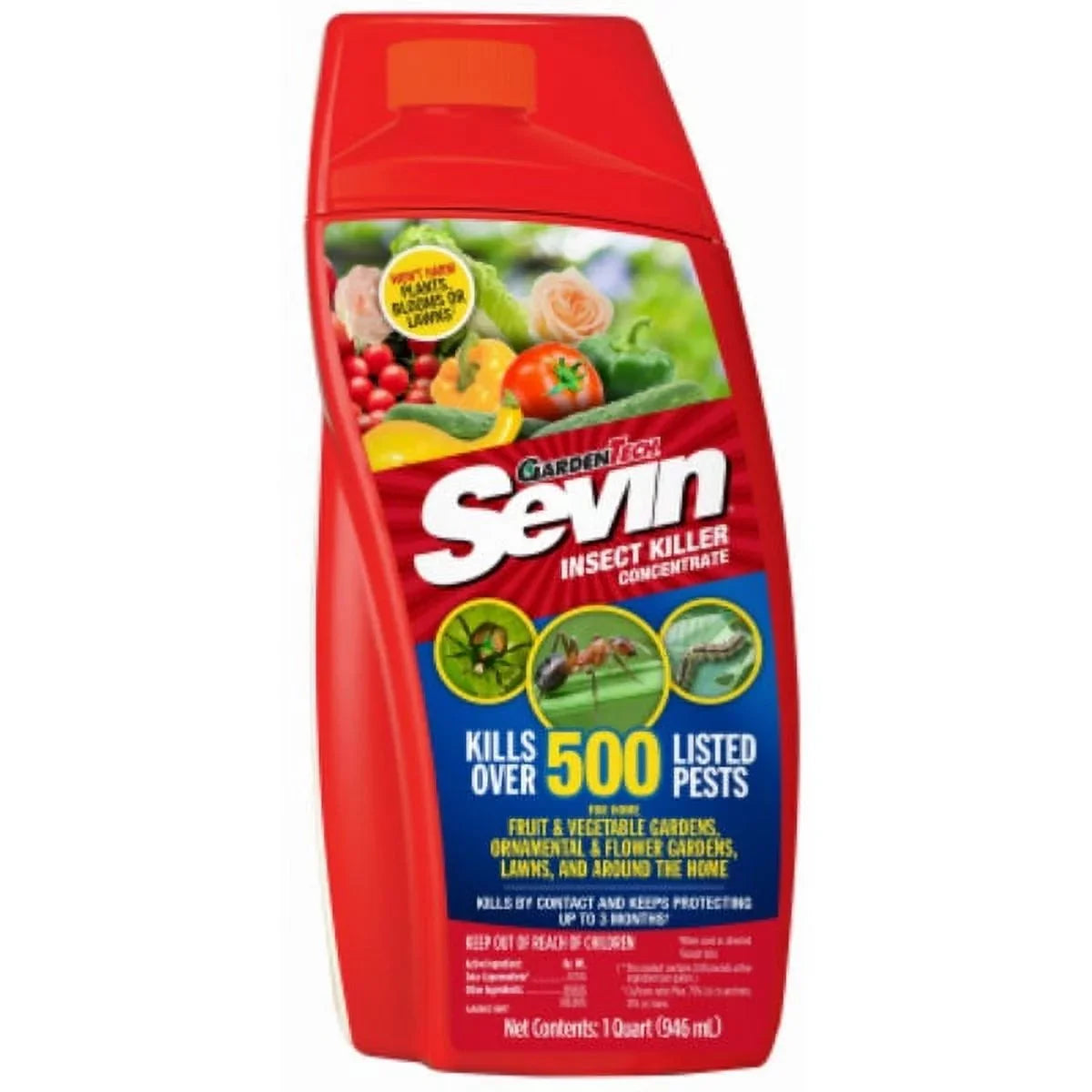Sevin 100530123 Insect Killer Concentrate, Kills Over 500 Pests, 1-Qt