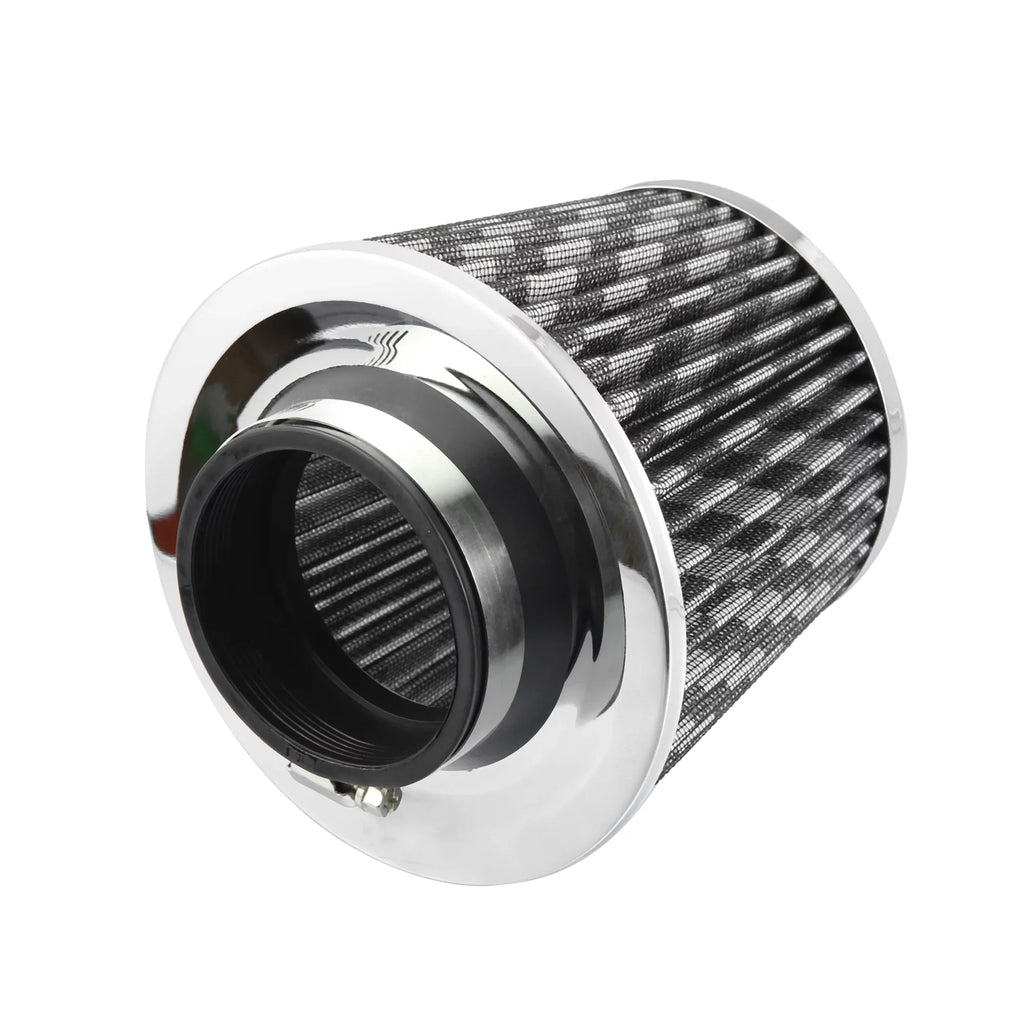 1pcs 2.7" 70mm Reducer Ring Inlet Cold Air Intake Cone Replacement Washable Clamp on Dry Air Filter Carbon Fiber Pattern