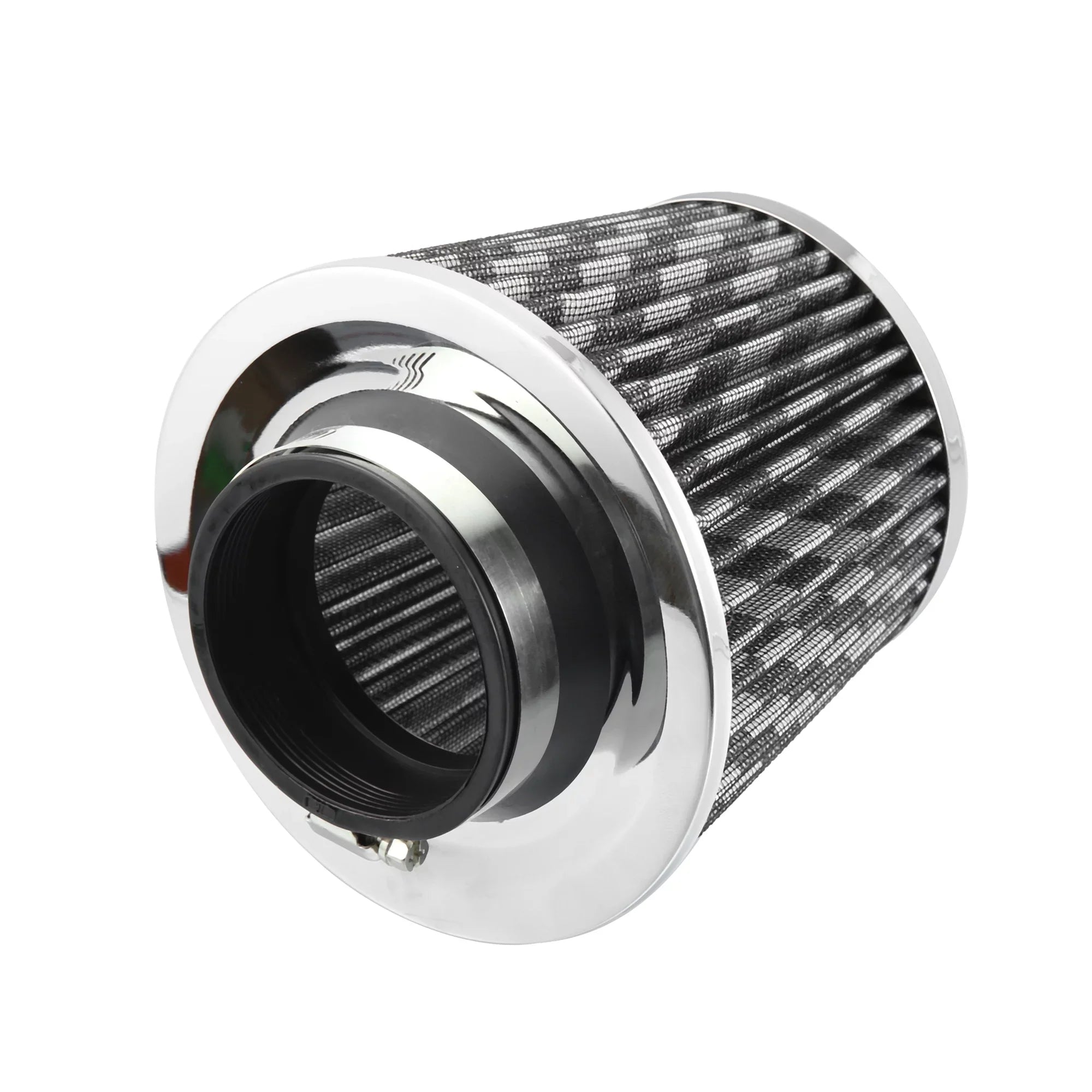 1pcs 2.7" 70mm Reducer Ring Inlet Cold Air Intake Cone Replacement Washable Clamp on Dry Air Filter Carbon Fiber Pattern