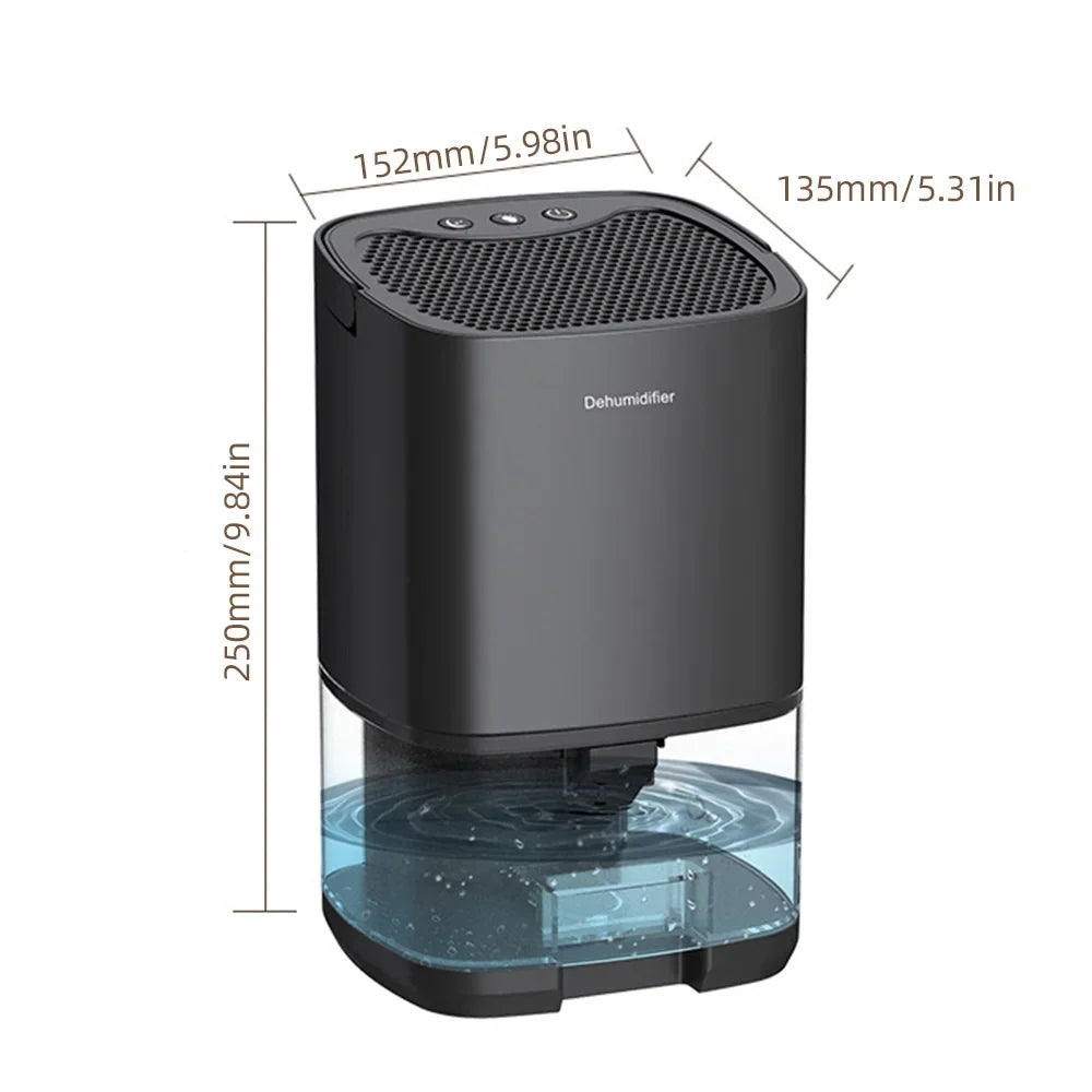 Lixada Home Dehumidifier 34 Oz Portable Small Bedroom Bathroom Basement Auto Shut Off Quiet 7 LED Colors