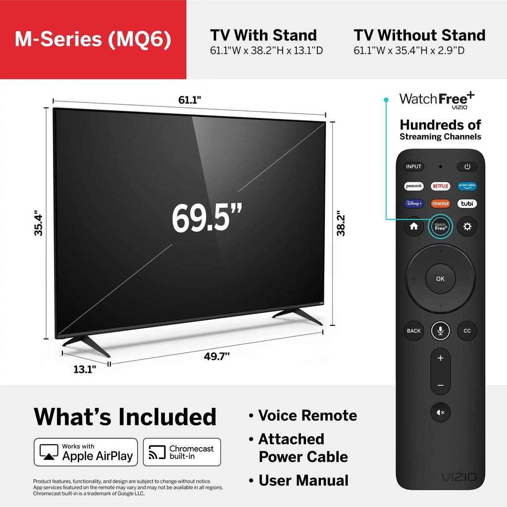 VIZIO 70" Class M6 Series 4K QLED HDR Smart TV M70Q6-J03