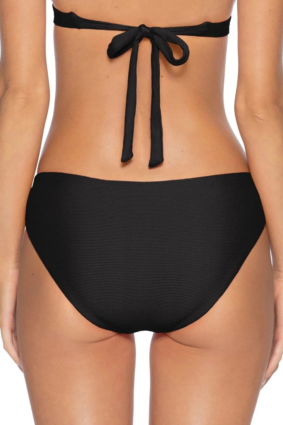 Becca by Rebecca Virtue Fine Line Rib American Fit Bottoms Black LG