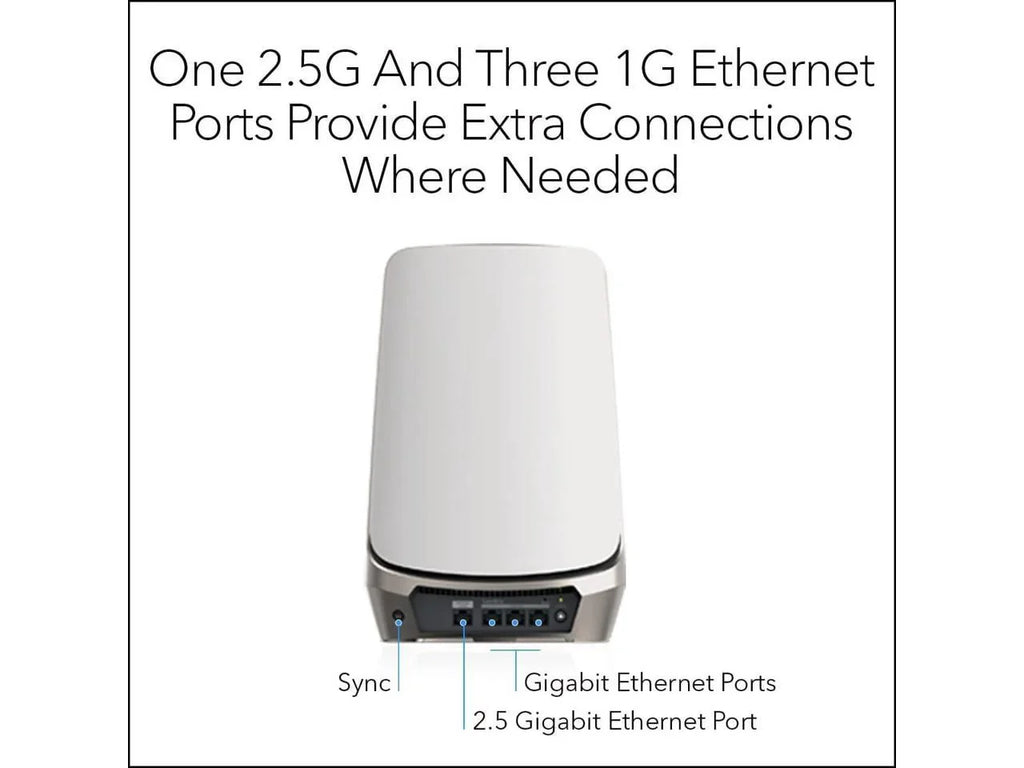 NETGEAR Orbi Quad-Band WiFi 6E Mesh Add-on Satellite (RBSE960) - Works with Orbi RBRE960, RBKE962, RBKE963, Adds Wrap Up to 3,000 sq. ft, AXE11000 (10.8Gbps)