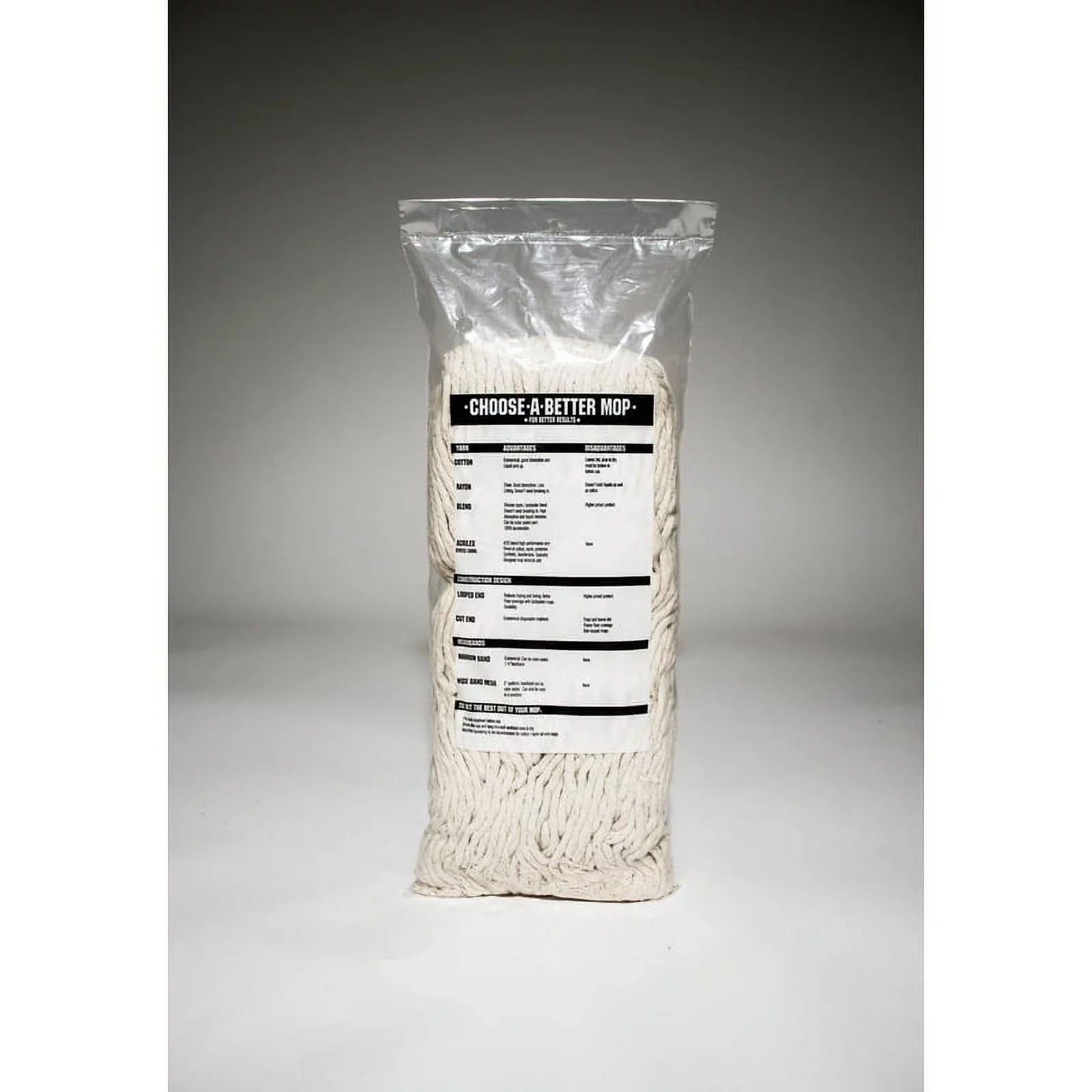 Elite Mops and Brooms Cut End Cotton Yarn 32 Ply # 16 Bagged Case of 6