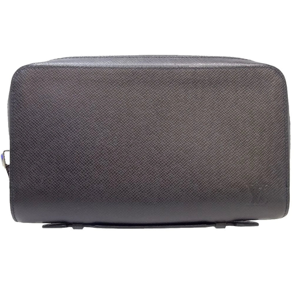 Pre-Owned Louis Vuitton Taiga LOUIS VUITTON Zippy XL M42097 Long Wallet Ardoise 083562 (Good)