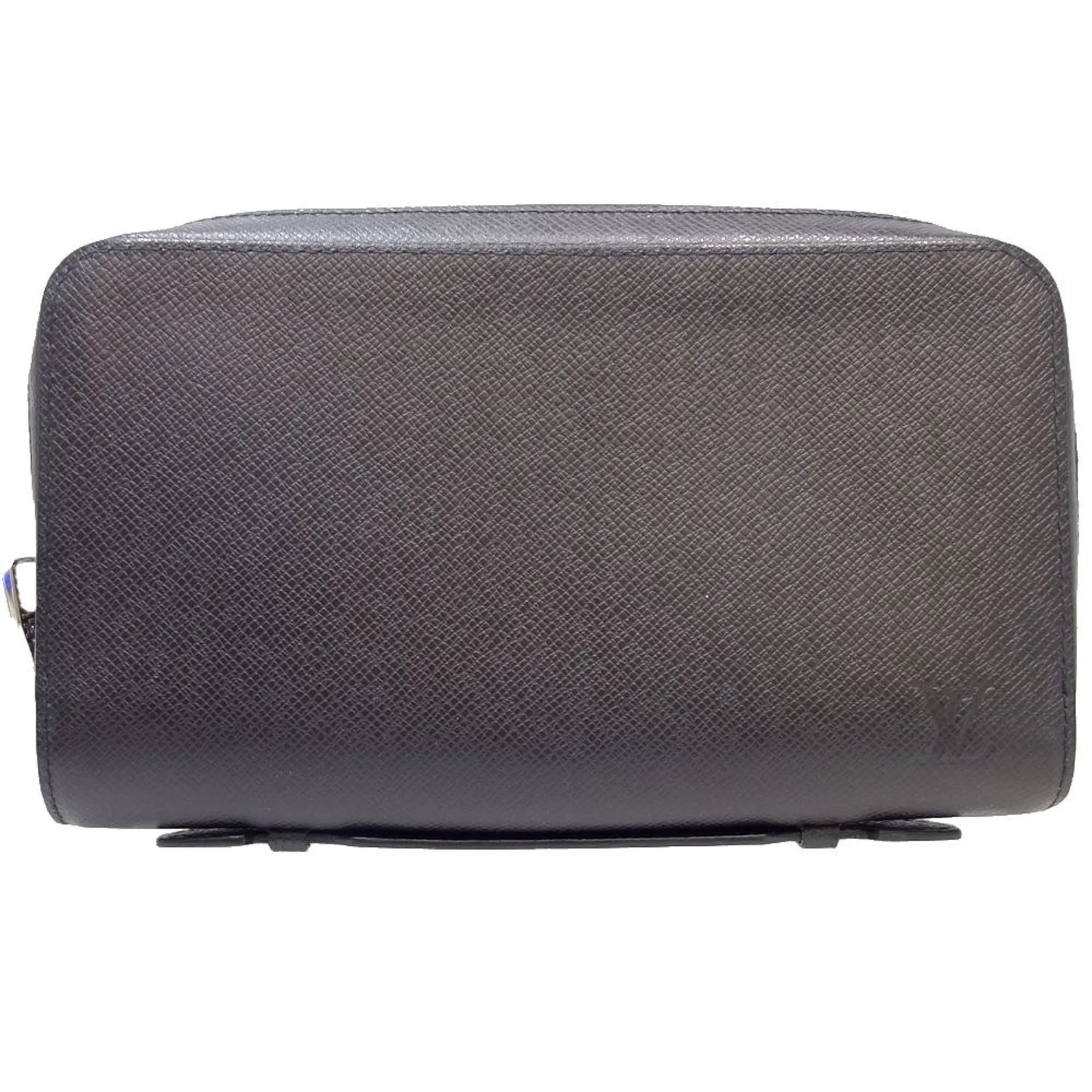 Pre-Owned Louis Vuitton Taiga LOUIS VUITTON Zippy XL M42097 Long Wallet Ardoise 083562 (Good)