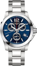 Longines Conquest Chronograph Mens Watch, Stainless Steel