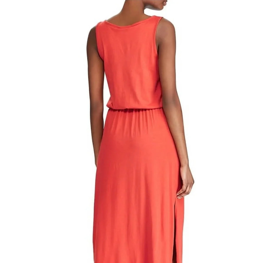 Lauren Ralph Lauren Scoop Neck Maxidress - Canyon Red Size XXL