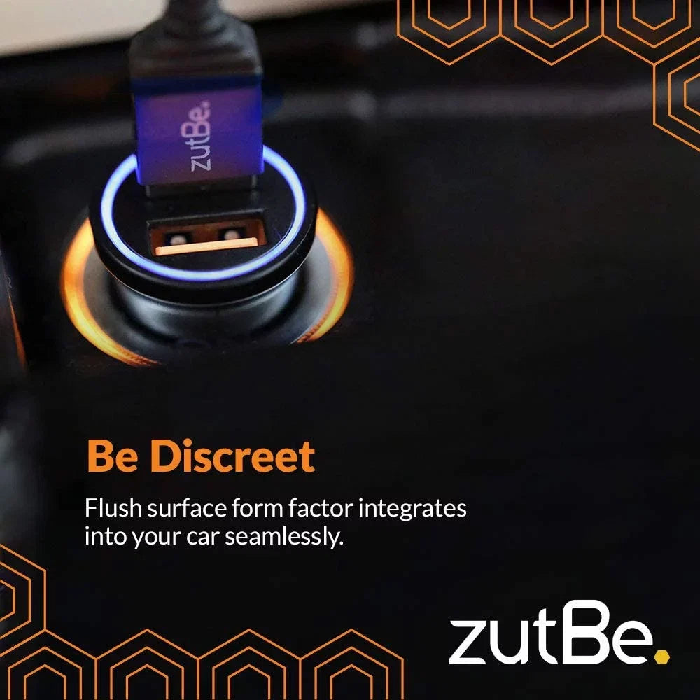 zutBe Dual USB-A 36W with one QC 3.0 Compact Metal Fast Car Charger iPhone 14 13 12 SE 11 X 8 7 & iPad; Samsung Galaxy S20 S1 Note OnePlu, Pixe, & More [Be Charitable, Long-lasting Confident]