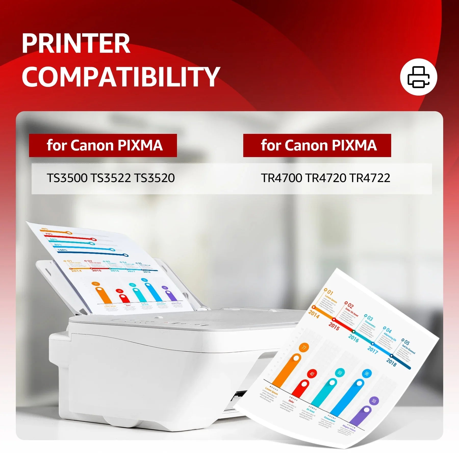 275XL Ink Cartridges Replacement Canon Ink 275 and 276 PIXMA TS3520 TS3522 TS3500 TR4720 TR4700 Printers(Black and Color, 2 Pack)