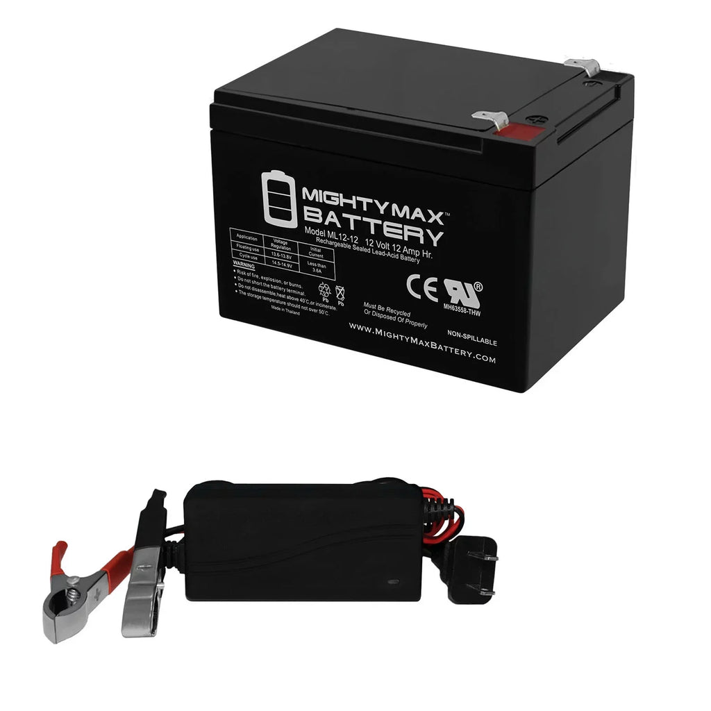 12V 12AH Battery Replacement LIFAN LF8500iE-CA + 12V 1Amp Charger