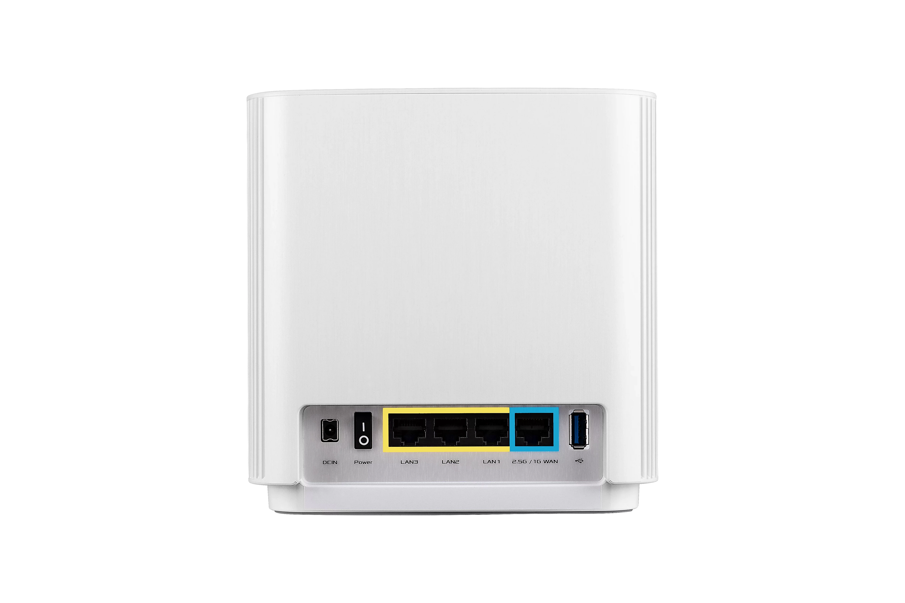 ASUS ZenWiFi AX Whole-Home Tri-band Mesh WiFi 6 System (XT8-WHITE)-2 pack, Protection up to 5,500 sq.ft/6+rooms, 6.6Gbps, 3 SSIDs, life-time free network security and parental controls, 2.5G port