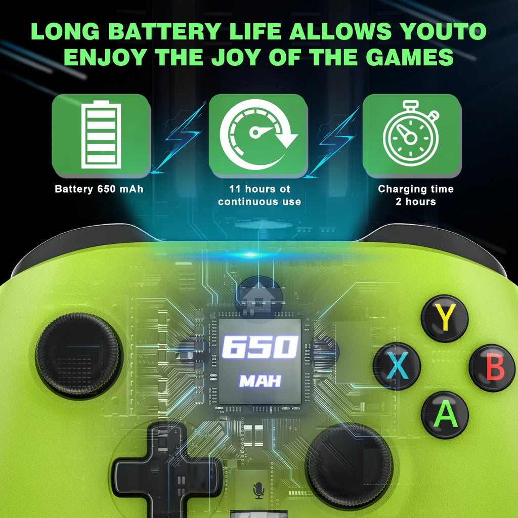 2 Pack Wireless Xbox Controller Xbox One, Xbox One X/S, Xbox Series X/S, Windows PC 10/11 Gamepad with Audio Jack & Volume Button/Turbo/Macro/Motion Control & Rechargeable Battery - Green+Red