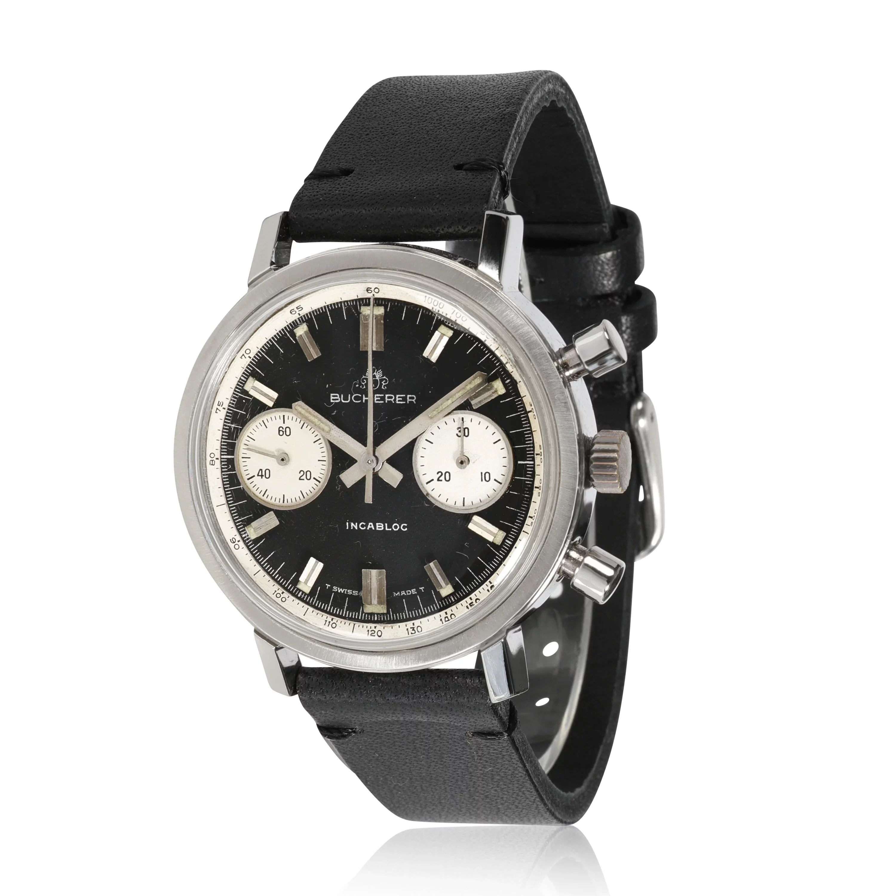 Bucherer Chrono Chrono Men's Vintage Watch in Stainless Steel Pre-Owned