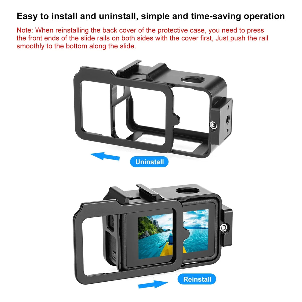 PULUZ Camera Cage DJI 4/3, Aluminum Alloy Protective Frame Camera