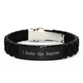 amangny Unique Reporter, I Prefer The Reporter, Inspire Black Glidelock Clasp Bracelet Coworkers from Friends
