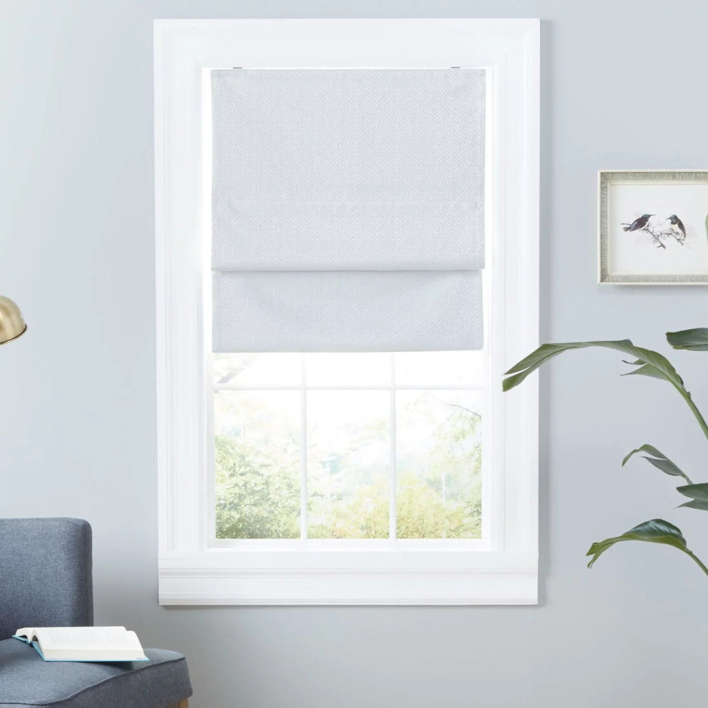 Exclusive Home Esme Total Blackout Roman Shade, 31"x64", White