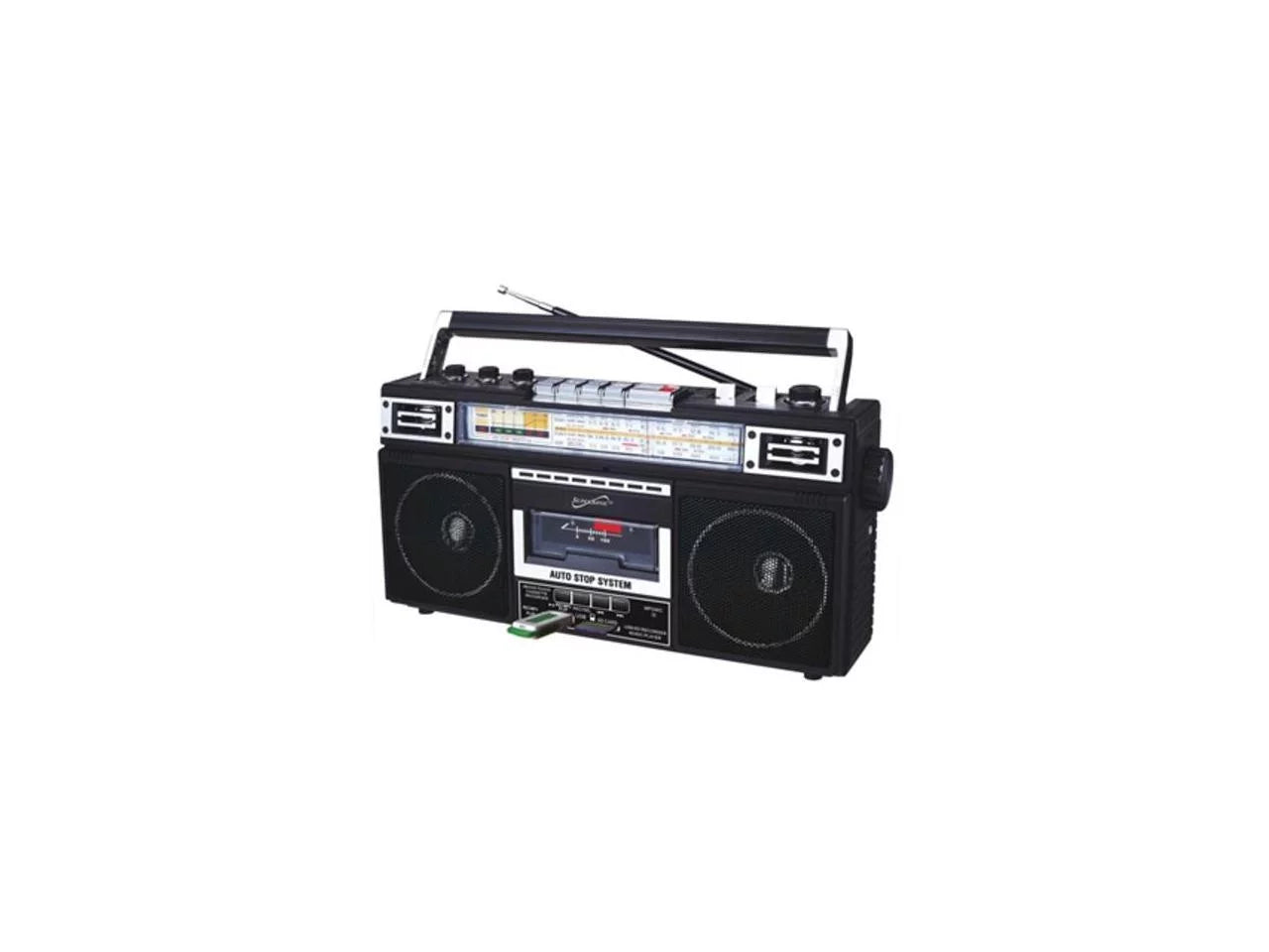 Supersonic Portable AM/FM Radio, Black, SC-3201BT-BK