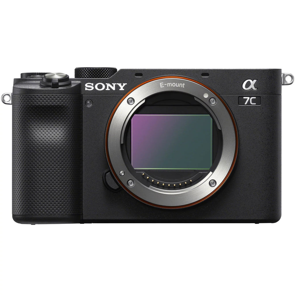 Sony a7C Mirrorless Full Frame Camera Body with Sony FE 50mm F1.8 Full-frame Lens SEL50F18F Black ILCE7C/B Bundle with Deco Gear Photography Backpack Case , Software and Accessories