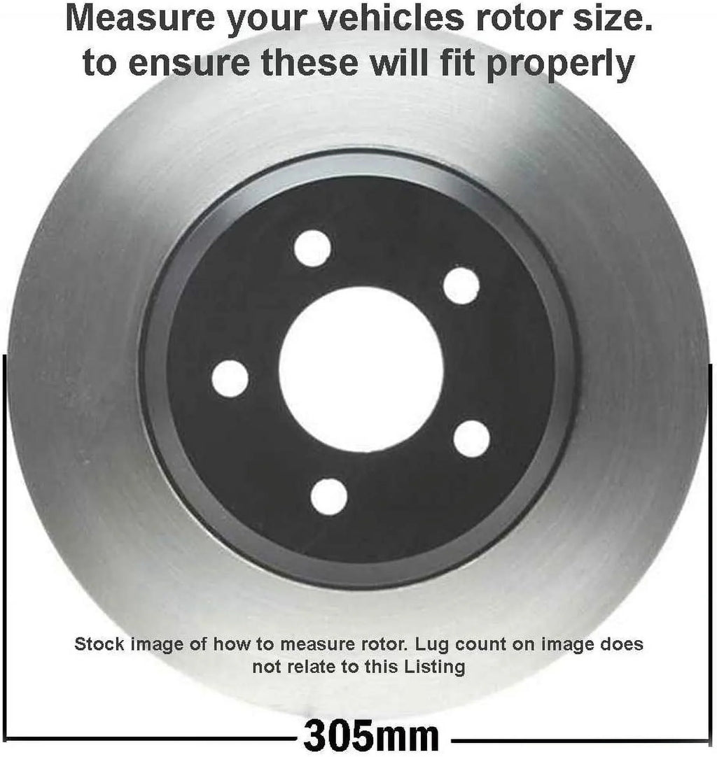 Detroit Axle - Front Brake Kit Chevy GMC Silverado Sierra Yukon XL Avalanche 1500 Tahoe Cadillac Escalade EXT ESV Disc Brake Rotors Ceramic Brakes Pads : 12" Rotor - [4-Wheel Disc Model]