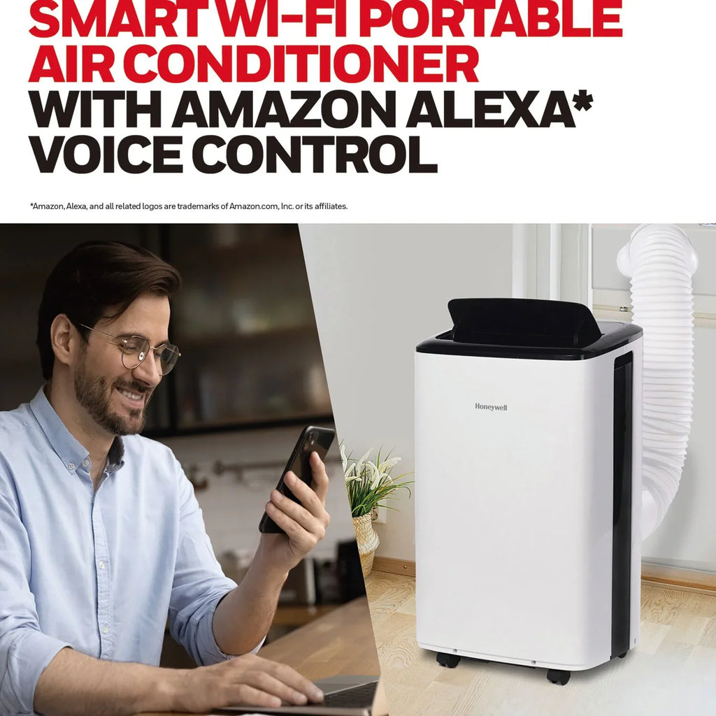 Honeywell 10,000 BTU Smart WiFi Portable Air Conditioner & Dehumidifier with Voice Control, HF0CESVWK6
